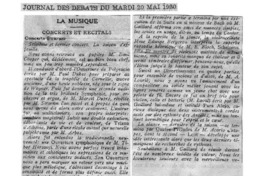 La Musique Concerts et recitals