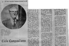 Ciclo compositores Chilenos