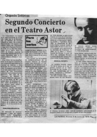 Segundo concierto en el teatro Astor orquesta sinfóncia.
