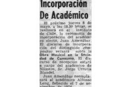 Incorporación de Acedémico