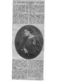 El concierto de Carmela Mackenna