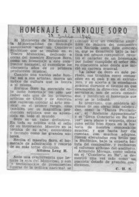 Homenaje a Enrique Soro