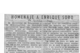 Homenaje a Enrique Soro
