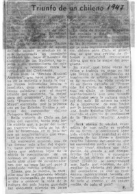 Triunfo de un chileno