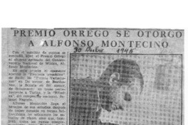 Premio Orrego se otorgó a Alfonso Montecino