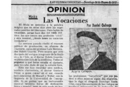 Opinión Las vocaciones, música