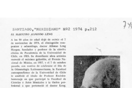 El maestro Alfonso Leng