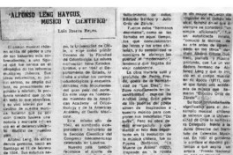 Alfonso Leng Haygus, músico y científico