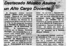 Destacado músico asume un alto cargo docente