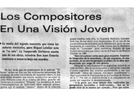 Los compositores en una visión joven