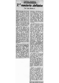 7° Concierto Sinfónico Crítica Musical