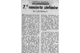 7° Concierto Sinfónico Crítica Musical