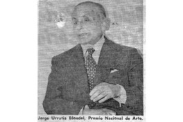 J. Urrutia, Premio Nacional de Arte.