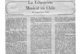 La Educación Musical en Chile