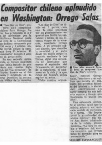 Compositor Chileno aplaudido en Washington