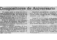 Compositores de Aniversario