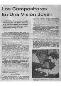 Los compositores en una visión joven