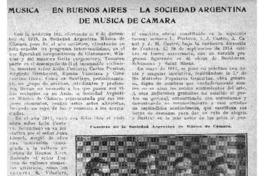 Música-en Buenos Aires-la Sociedad Argentina de Música de Cámara