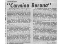 Crítica de Ballet "Carmina Burana"