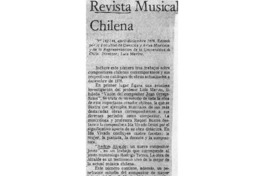 Revista Musical Chilena