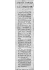 Nuevos Métodos de Composición