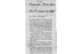 Nuevos Métodos de Composición