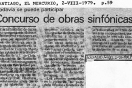 Concurso de obras sinfónicas Todavía se puede participar