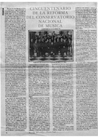Cincuentenario de la reforma del Conservatorio Nacional de Música