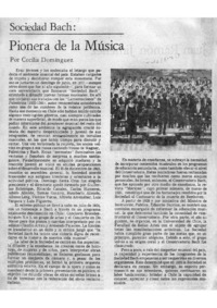 Sociedad Bach: Pionera de la Música