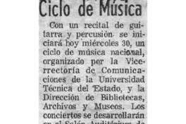 Ciclo de Música