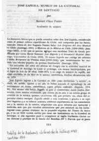 José Zapiola, músico de la Catedral de Santiago