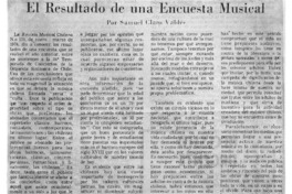 El resultado de una encuesta musical