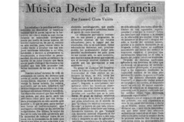 Música desde la infancia