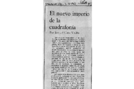 El nuevo imperio de la cuadrafonía