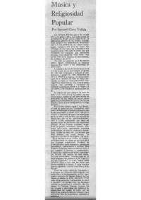 Música y Religiosidad Popular