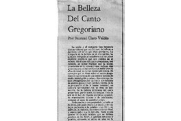 La Belleza Del Canto Gregoriano