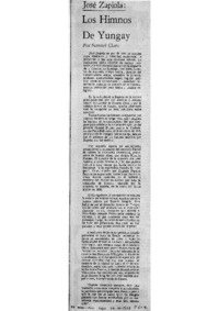 José Zapiola: Los himnos de Yungay