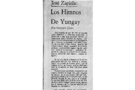 José Zapiola: Los himnos de Yungay