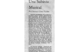 Una Subasta Musical