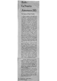 Ruido: La Nueva Amenaza (III)