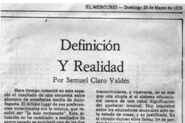 Definición y Realidad
