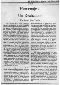 Homenaje a un realizador