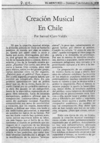 Creación Musical en Chile