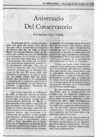 Aniversario del conservatorio