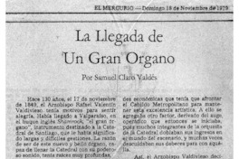 La Llegada de Un Gran Organo