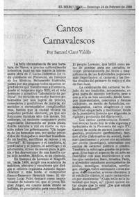 Cantos Carnavalescos