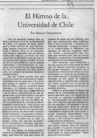 El Himno de la Universidad de Chile