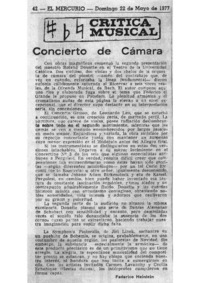 Crítica musical Concierto de Cámara