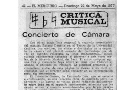 Crítica musical Concierto de Cámara