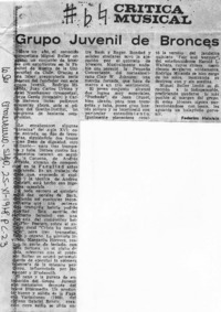 Crítica Musical Grupo Juvenil de Bronces